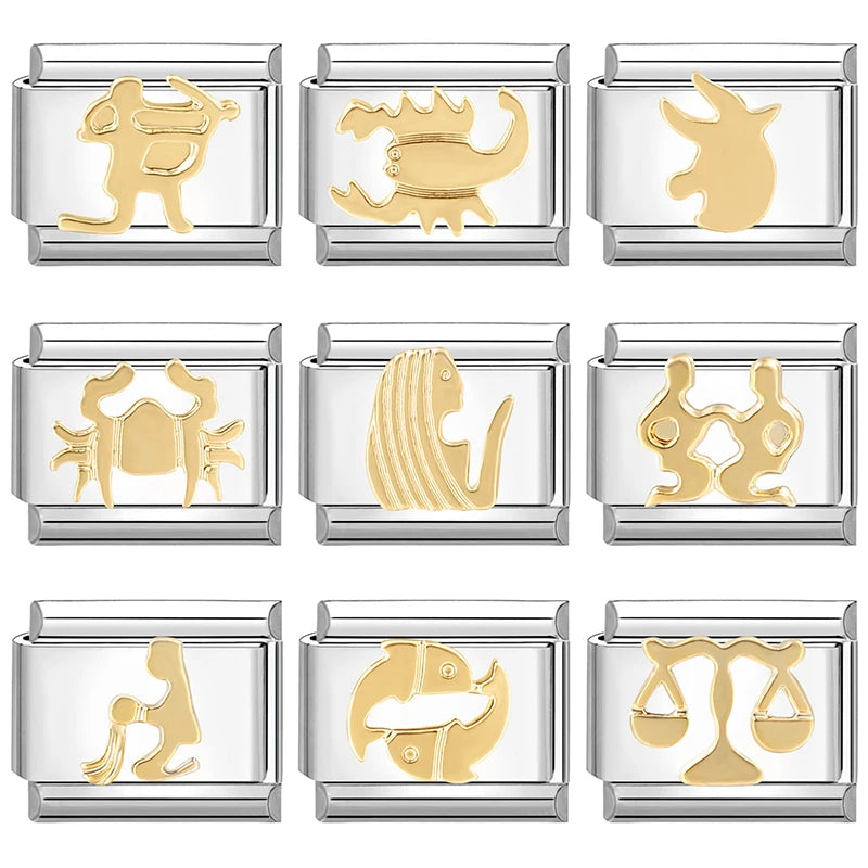 Zodiac Italian Gold Charm Collection