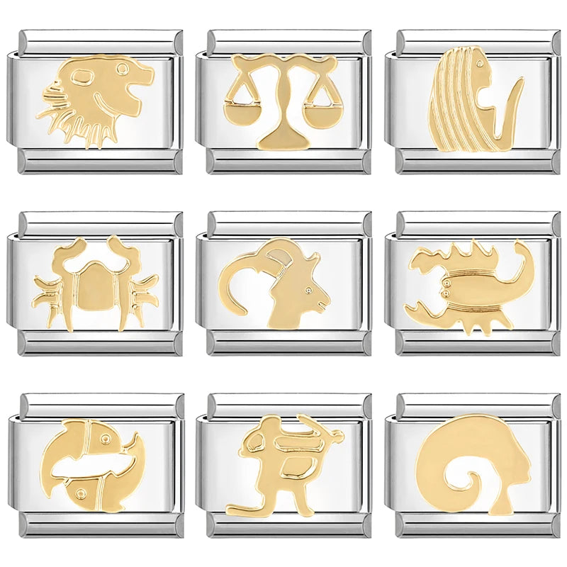 Zodiac Italian Gold Charm Collection